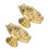 2Pcs Golden Brass Rose Drawer Knobs Elegant French Design Cabinet Pulls 5
