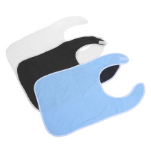 Wasbare kledingbeschermers voor volwassenen, 3 stuks, diverse kleuren.