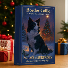 2025 Border Collie Advent Calendar - 24 Dressed Dog Ornaments for Christmas Tree