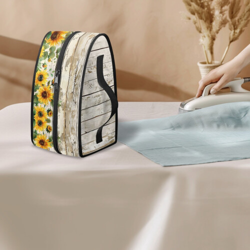 Travel Iron Storage Case Sunflower Pattern Portable Iron Case Smooth Zipper, Case Only 2