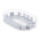 Rotating Condiment Holder, Rectangular Fridge Organizer, Non Skid Beverage Cans Bins Spice Storage Rack for Kitchen, Cupboard Clear White 1