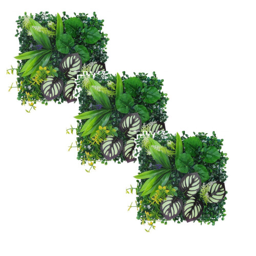 3/2/1 τεμάχια τεχνητά πάνελ τοίχου topiary hedge ιδιωτικού χώρου hedge screen uv προστατευμένο