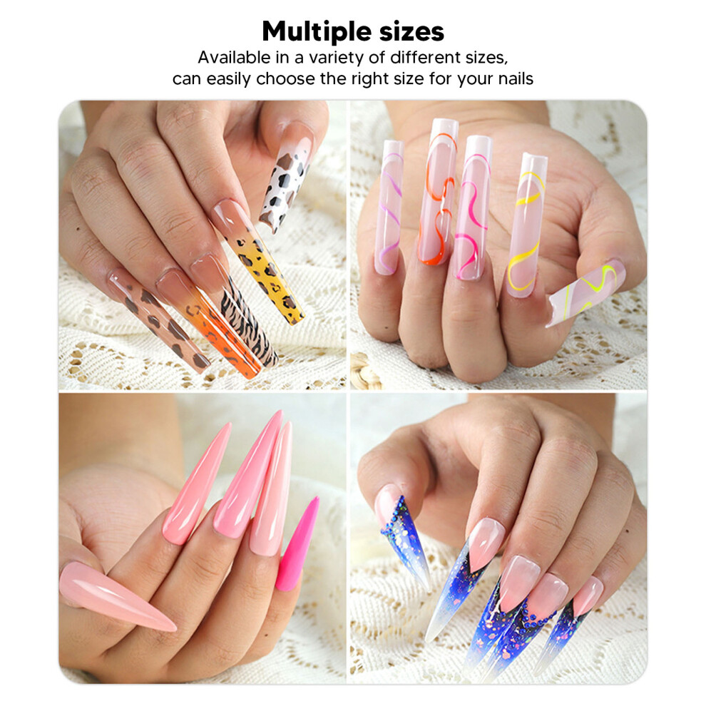 240 Clear Soft Nail Tips for Salon DIY