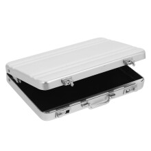 Portable Business Card Box 1Pack Silver Aluminium For Card Storage And Protection