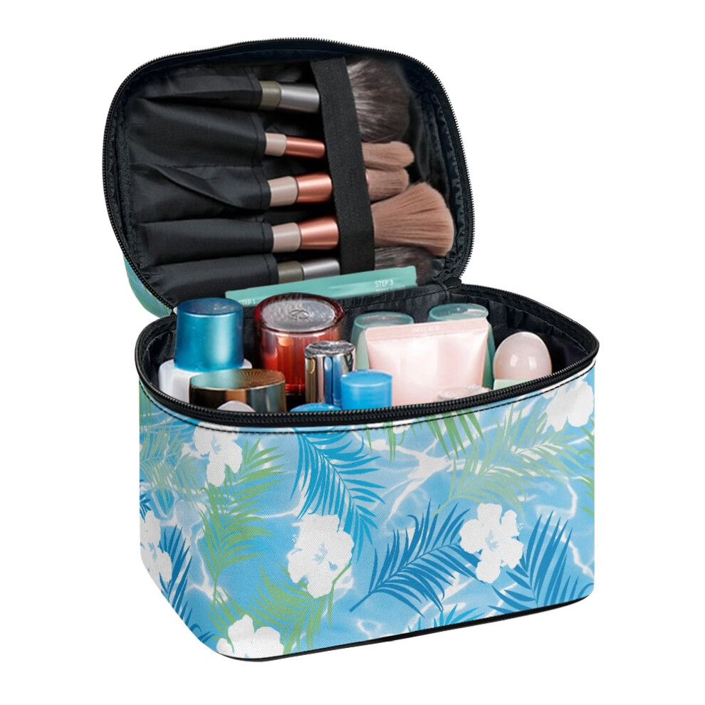 Makeup Organizer Case Portable Double Zip Travel Bag with