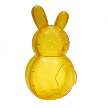 Konijnvormige plastic snoeppot van 25 cm (10 inch) geel
