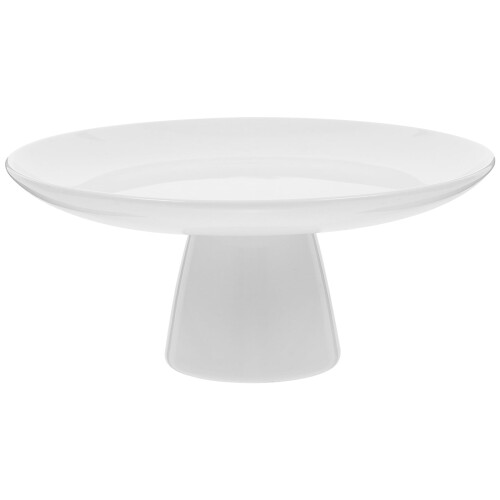 RENACLIPY Stable White Ceramic Cake Plate for Kitchen Elegant Dessert Stand