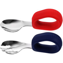 1 Set of Toddler Fork and Spoon Kids Dining Utensils for Home Baby Feeding Tool