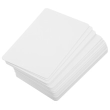 HOMEMAXS 20 Cartes de visite vierges Ă sublimation en plastique blanc
