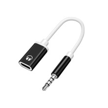 Hoofdtelefoonaansluitingadapter 3,5 mm mannelijk naar vrouwelijk audiokabel USB-C naar AUX audiokabel compatibel met MP3-spelers, laptops, tablets en