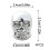 (Silver, 4PCS) Halloween Skull Cabinet Knobs - 4pcs 3