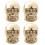 (Gold, 4PCS) Halloween Skull Cabinet Knobs - 4pcs 2