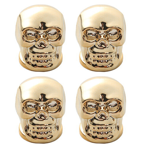 (Gold, 4PCS) Halloween Skull Cabinet Knobs - 4pcs 1