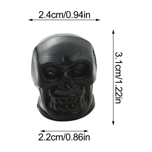 (Black, 4PCS) Halloween Skull Cabinet Knobs - 4pcs 1