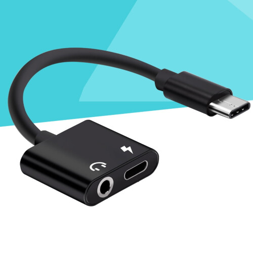 Adaptateur microphone USB-C vers jack 3,5 mm pour appareils USB-C avec conversion audio (1 unité).