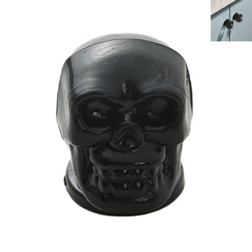 (Black, 4PCS) Halloween Skull Cabinet Knobs - 4pcs 2