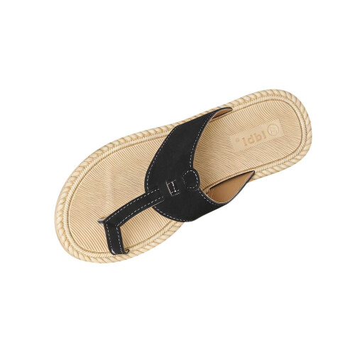 Μαύρες Γυναικείες Σαγιονάρες Παντόφλες Casual Καλοκαιρινά Σανδάλια με Ανοιχτά