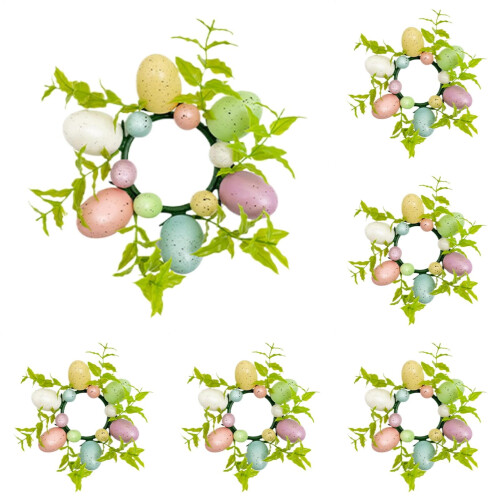 Påskäggsljusringar Vårblommig krans 6 st