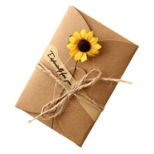 Mini Kraft Paper Greeting Card Set Handmade Floral Accent Blank Note Cards, Gift for Birthdays & Anniversaries, Craft Supply for All Occasions