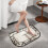 Tapete de banheiro semicircular com base antiderrapante de borracha 80 x 120 cm (31,5 x 47,24 polegadas) 1