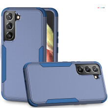 for compatible with Samsung Galaxy S21 Case, Slim Pocket-Friendly Hybrid Silicone Bumper Shockproof Tough Rugged Case,Blue