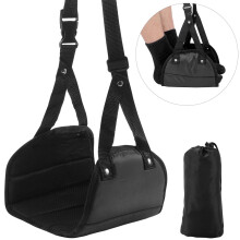 Floor Mats for Office, Lazy Comfort, Travel, and Airplane Use - Anti-Fatigue Foot Rest Mats for Desk, Home, and On-the-Go Support (Duplicate),Black