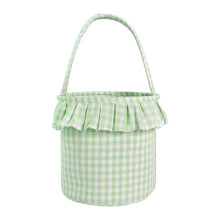 Maalaistalon tartan-pääsiäiskori kahvalla – kokoontaitettava