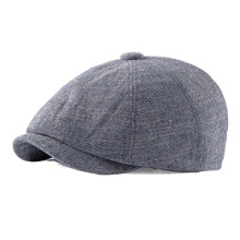 Boina estilo jornaleiro, fina e respirável, em algodão e linho, para homens e mulheres, ideal para primavera e verão. Boina retrô britânica,