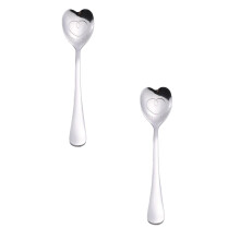 1/2/3/4PCS Valentine's Day Love Themed Serving Spoon Stainless Steel Spoons, Heart & Love Shaped, Coffee & Dessert Spoons, Multicolor Dessert Spoon