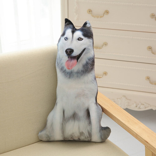 Funny Dog Print Throw Pillow 45x45cm Super Soft Polyester