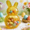 Tarro de plástico para dulces con forma de conejito, 25 cm, amarillo 4
