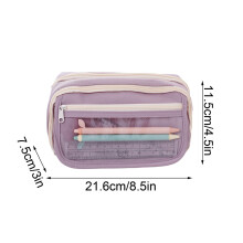 9-Layer Transparent PVC Pencil Case, Large Capacity Organizer for Stationery, Clear Design for Easy Visibility