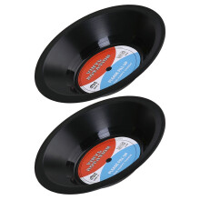 Movie Night Snack Tray Reusable Black 2 Pcs