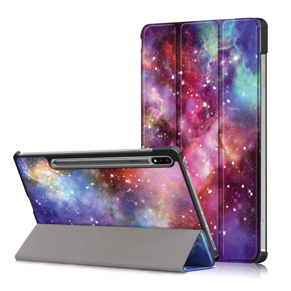 Smart Folio Case For Samsung Galaxy Tab S7 Fe Sm-T730/T736b 12.4", Slim Pu Leather Kickstand, Shockproof, Compatible With Galaxy S7+ Sm-T970 9097180853961