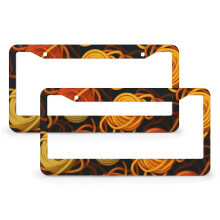 Spaghetti Food License Plate Frame Aluminum 2 PCS
