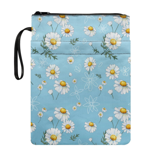 Book Protector with Waterproof Polyester Fabric, 11.42x8.66", for Classroom Library & Book Organizer Pocket