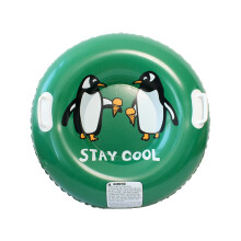 Winter Outdoor Inflatable Ski Ring, Thickened Heavy Hard Bottom Sled, Snow Tube Sports Toy with Handle