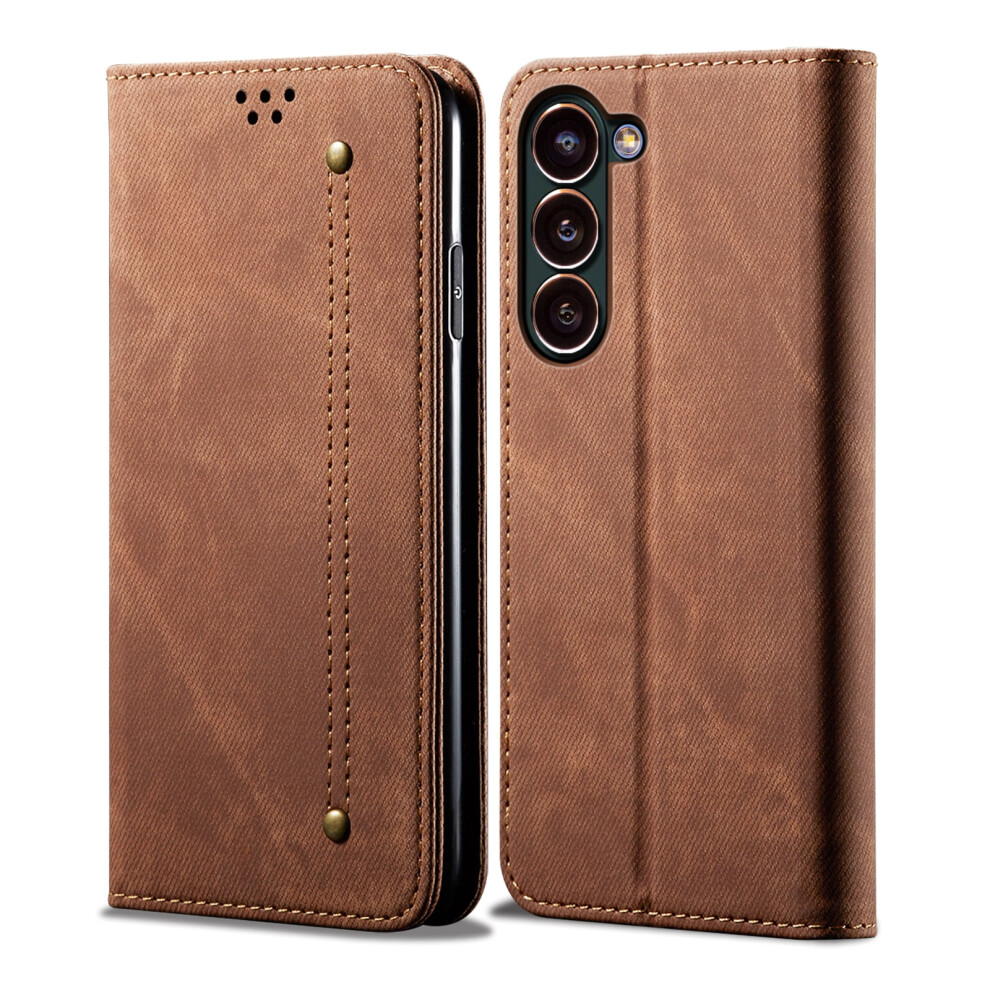 Flip Wallet Case For Compatible With Samsung Galaxy S24 Â Pu Leather Magnetic Folio With Card Holder, Kickstand & Shockproof Tpu, Brown 9336866745139