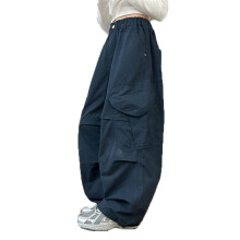 Winter Heart Pocket Cargo Pants for Teenagers, Cozy Lined Wide Leg Trousers, Casual Straight Long Trousers for Young Ones