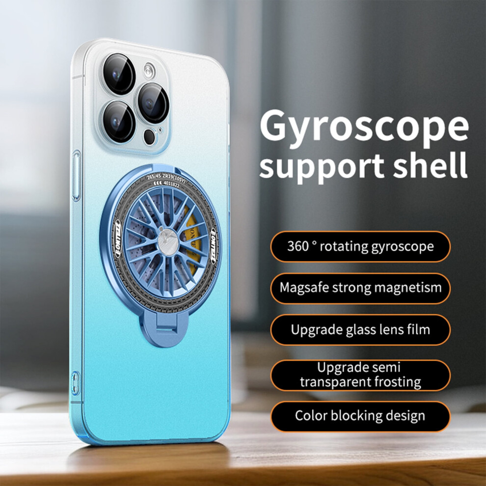 Allytech Gradient Case For Iphone 16 Pro: Magsafe Compatible, Rotatable Kickstand, Shockproof, Ultra Slim Matte Â Blue 9336866744910