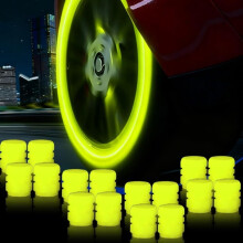 Glow In The Dark Tire Stem Caps, Fluorescent Luminous Abs Air Covers For Easy Nighttime Location On Cars, Trucks, Suvs, Motorcycles, And Bikes