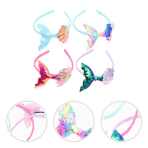 Masteelf4Pcs Fascia per capelli per bambine, accessori per capelli da donna