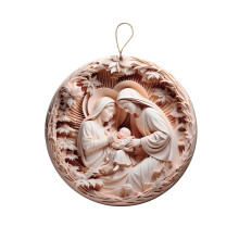 Christmas Ornaments, Effect 2024 Christmas Nativity Set Stereoscopic Vision Birth Blessing Pendant Birth Acrylic Car Hanging Ornaments