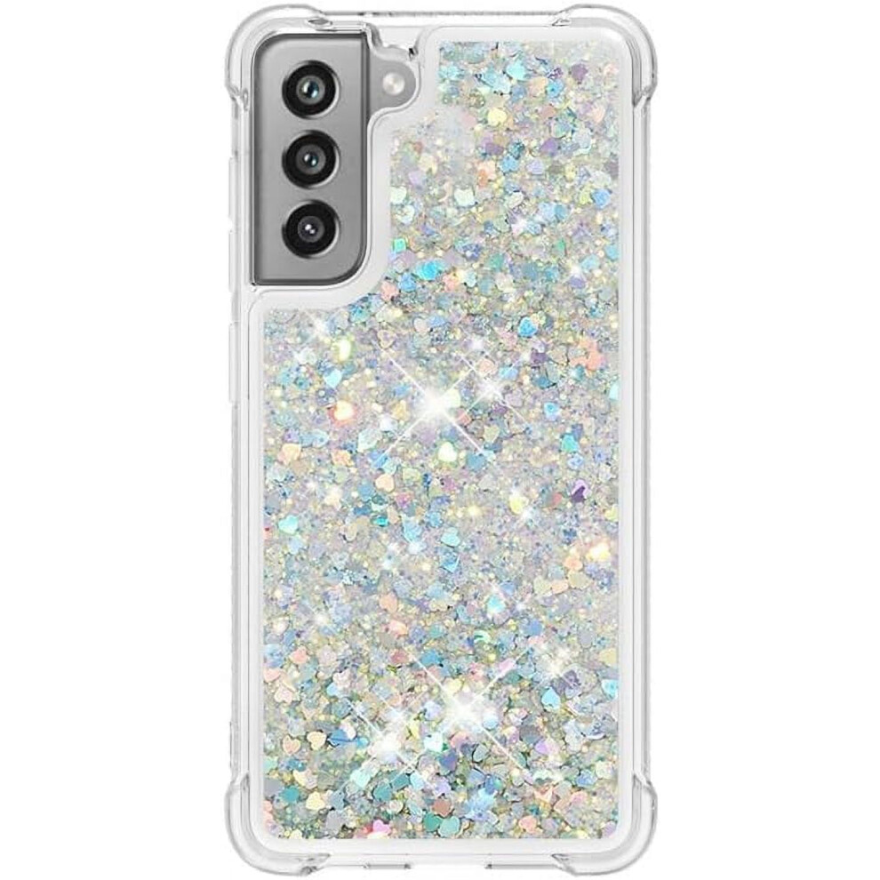 Quicksand Small Love Phone Case: Clear Border, Multi-Color, Drop-Proof, Compatible With Samsung Galaxy S21/S20/S10/S9/S8/Note20/Note10/Note9/Note8/Fe 9044386035189