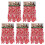Tinsel Garland Silver Red 10ft 5-Pack 1