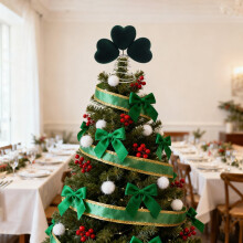 St. Patrick's Day Tree Topper Green Trefoil 8.66x7.87 in