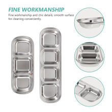Pet Plate Dog Food Stainless Steel Feeding Plates 2Pcs