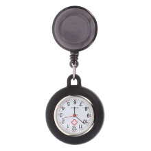 Multi Color Badge Reel Pocket Watch for Nurses Silicone Quartz Alloy Lightweight Durable Design 2.5 Inch