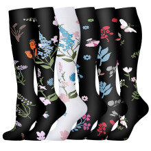 Compression Socks for Women Circulation Knee High 6 Pairs for Nurses, Running, Travel, Athletic，Style 37