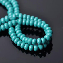 100 perline distanziatrici sfuse in vetro a rondella rivestite, 6 mm x 4 mm, colore blu pavone, lotto all'ingrosso.